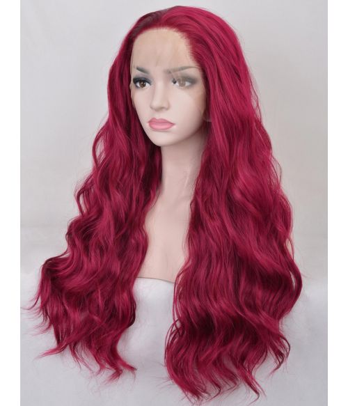 Magenta Red Lace Front Wig